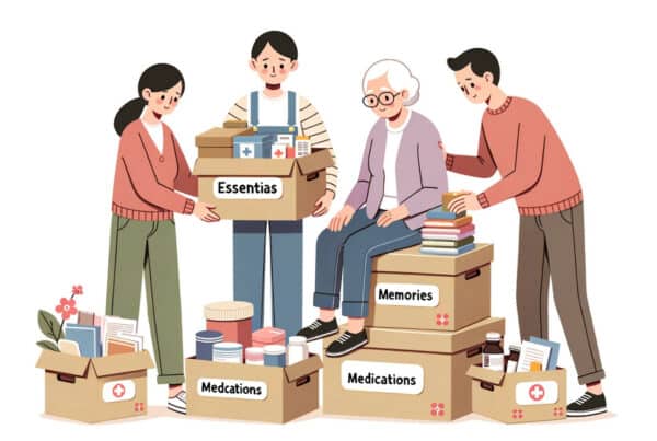 preparing to move into an assisted living facility