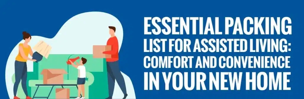 header for assisted living packing list infographic